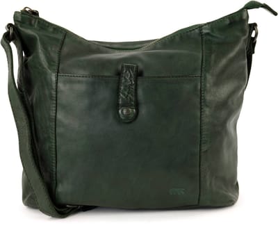Bear Design Sophia Leren Schoudertas - Groen