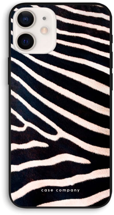 Case Company® - Hoesje geschikt voor iPhone 12 hoesje - Zebra - Biologisch Afbreekbaar Telefoonhoesje - Bescherming alle Kanten en Schermrand
