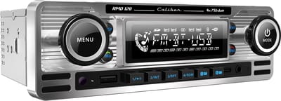 Caliber Autoradio met Bluetooth - USB, SD, AUX, FM - 1 DIN - Enkel DIN - Retro Oldtimer Look - Handsfree bellen (RMD120BT)