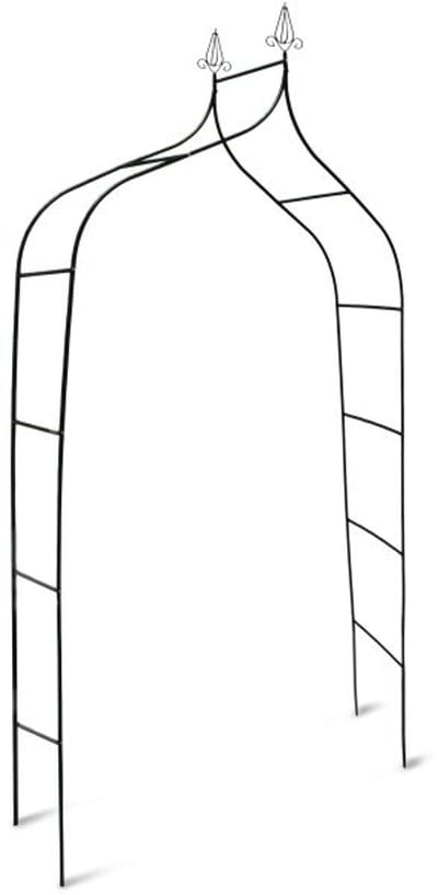 Doodadeals® Rozenboog – Metalen Tuinboog – Klimplanten Steun – 140 x 38 cm – Donkergroen – Sierlijke Bloemenboog