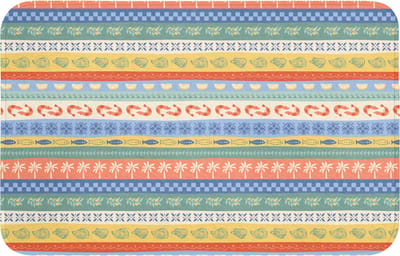 WC mat 80x50 cm - Antislip - Strepen - Patroon - Zomer - Toiletmat - Vloermat - Douchemat - Toilet tapijt - Toiletmatten