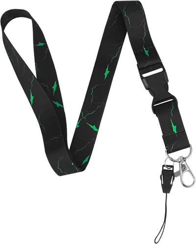 Zwart Marmeren Lanyard voor Vrouwen met Draaiende Kreeftsluiting, Neopreen Halsband voor Sleutels, Mobiele Telefoon en Badgehouders, Ideaal voor Leraren en Evenementen