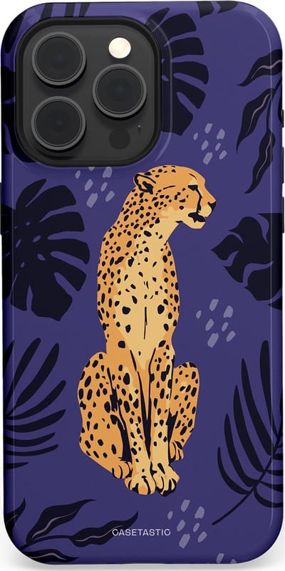Casetastic Hoesje Geschikt voor Apple iPhone 15 Pro Max Magsafe - Stijlvolle Beschermende Duo-layer Case - Cheetah elegantie