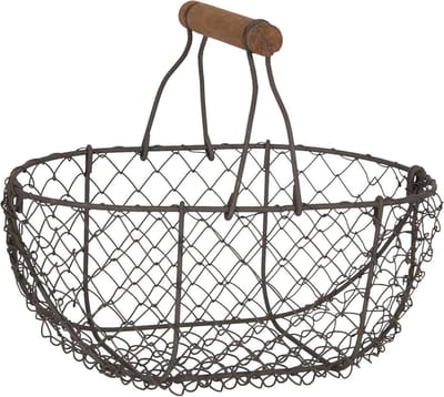 Clayre & Eef Opbergmand 24x16x11/23 cm Bruin IJzer