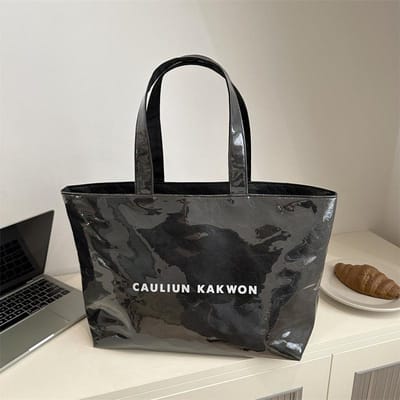 Nieuwe Waterdichte Schoudertas met Grote Capaciteit Modieuze Commuter Tote Bag Milieuvriendelijke Boodschappentas white