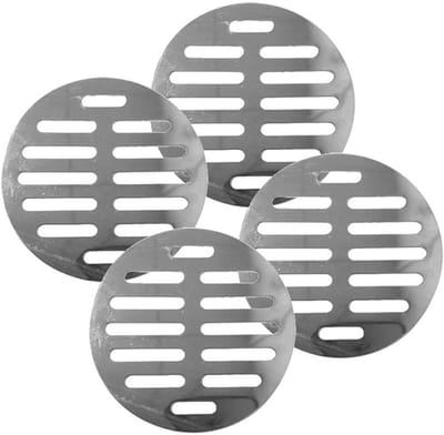 Afvoerputje Deksel - Douchegoot Rooster - Snel Afvoeren - RVS Kwaliteit - 102mm Rond - Zilverkleurig
