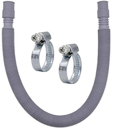 Universele afvoerslang voor wasmachine en vaatwasser - 60-200 cm, 3/4" incl. slangklemmen