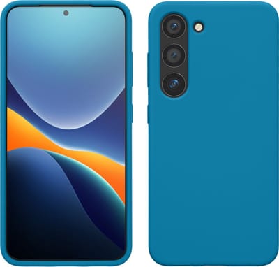 kwmobile telefoonhoesje geschikt voor Samsung Galaxy S23 - Hoesje met siliconen coating - Smartphone case in Caribisch blauw