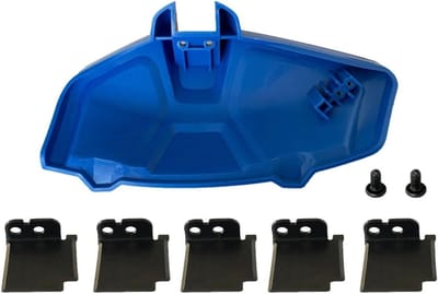 Beschermplaat Trimmer - Afdekplaat Opzetstuk - Gazon Onderhoud - Robuuste Puin Vanger - 5 Stuks - Blauw