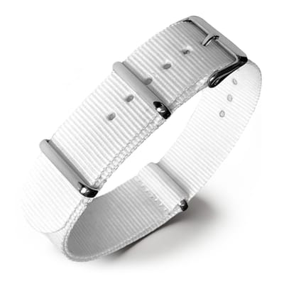 NATO Horlogeband G10 Military Nylon Strap - Wit 16mm