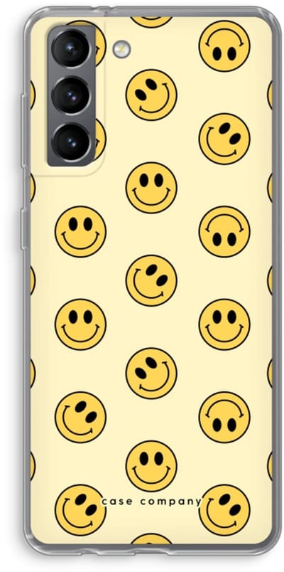 Hoesje geschikt voor Samsung Galaxy S21 hoesje - Smiley N°2 - Soft Cover Telefoonhoesje - Bescherming aan alle Kanten en Schermrand