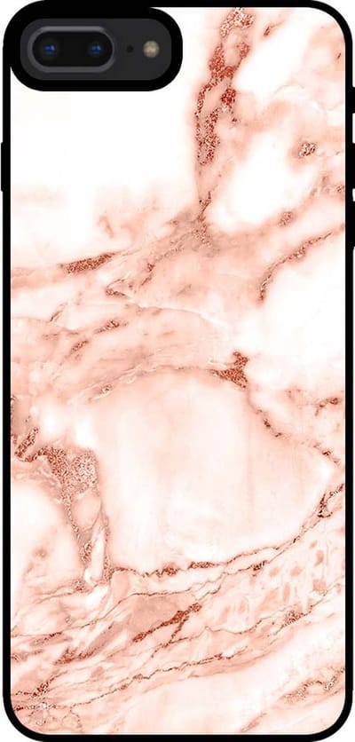 Smartphonica Telefoonhoesje voor iPhone 7/8 Plus marmer look - backcover marmer hoesje - Wit Rosé Goud geschikt voor Apple iPhone 7 Plus;Apple iPhone 8 Plus