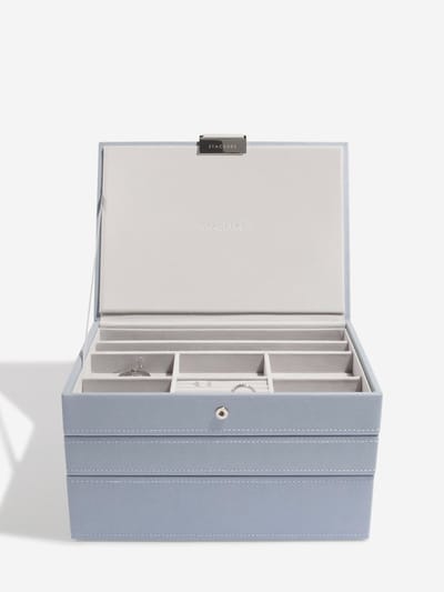 STACKERS 3-Set DUSKY BLUE Sieradendoos - Juwelendoos - Sieradenhouder - Sieraden Organizer