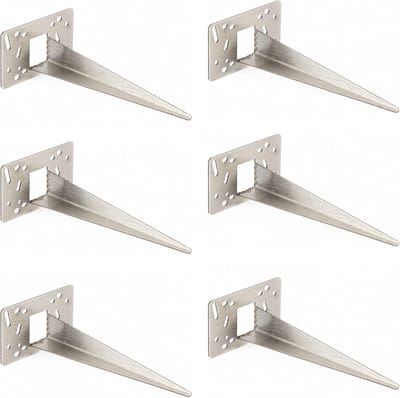 Novatool 6 x tuinpennen 10 x 6 x 18 cm roestvrij staal professionele grondanker voor lampen grondhuls grondanker tuinpen tuinpennen tuinaccessoires stopcontact zuilen grondnagel grondbevestiging staal