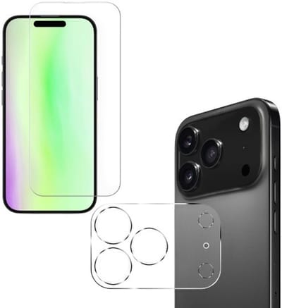Screenprotector 2x & Camera lens Protector 2x Geschikt voor: iPhone 17 Pro Max - glas - bescherm je camera - beschermglas - Transparant