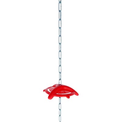 Excellent - Anti bijt ring met ophangketting - kauwketting met ring - voor varkens - 18CM Diameter - Rood