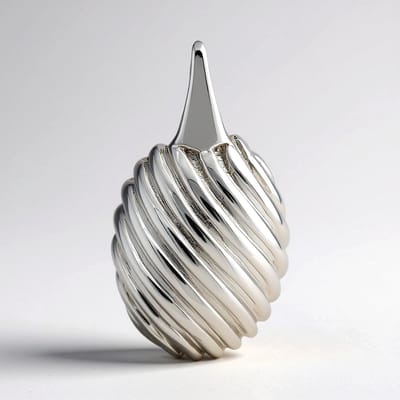 Cavill - Zilveren Hanger - 925 Sterling Zilver - Elegant Spiraalvormig Ontwerp - Modern Tijdloos Sieraad - 22x12 mm - 2,7g
