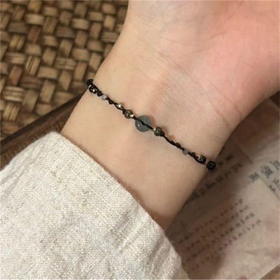 Retro Chinese Stijl Verstelbare Handgemaakte Vlecht Touw Armband Kralen Bedel Armband Armband Mode Koppel Armband Sieraden brown