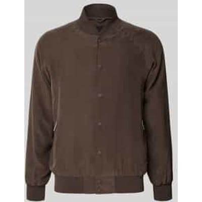 Blouson van zijde met ritszakken