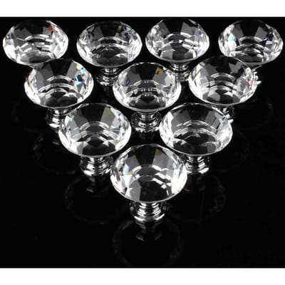 10 Stuks Kristalglas Kastknoppen Lade Commode Knoppen Kastgrepen Set van 10 Stuks
