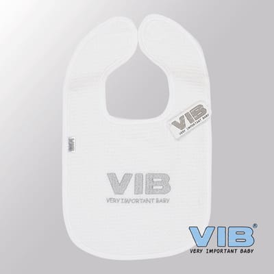 VIB® - Slabbetje Luxe velours - VIB Grey - Babykleertjes - Slabbetjes - zwangerschap aankondiging - baby aankondiging