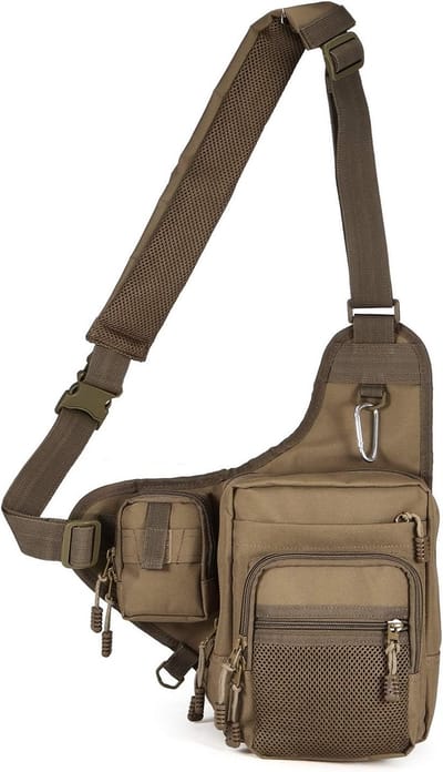 Multifunctionele Visserij Tas met Compartimenten, Waterdicht, Ideaal voor Vissen, 32 x 39 x 12 cm