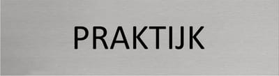 CombiCraft Aluminium deurbordje Praktijk 165x45mm - per stuk