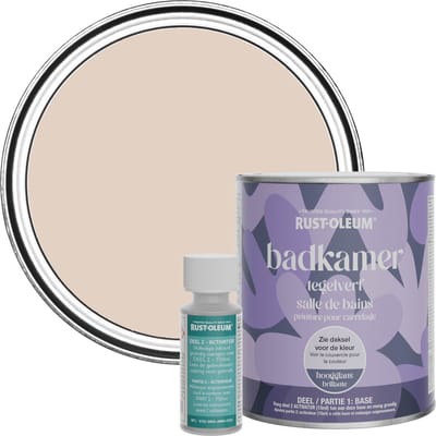 Rust-Oleum Lichtroze Badkamer Tegelverf Hoogglans - Handgewoven 750ml