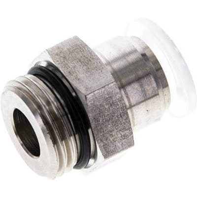 12mm x G1/2'' PA/RVS Insteekfitting Buitendraad EPDM