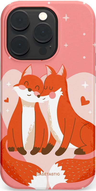Casetastic Hoesje Geschikt voor Apple iPhone 14 Pro Magsafe - Stijlvolle Beschermende Duo-layer Case - Vossenzoen