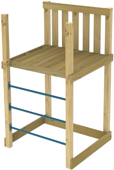 Skywood-platform 120 cm van FSC®-hout met metalen ladder