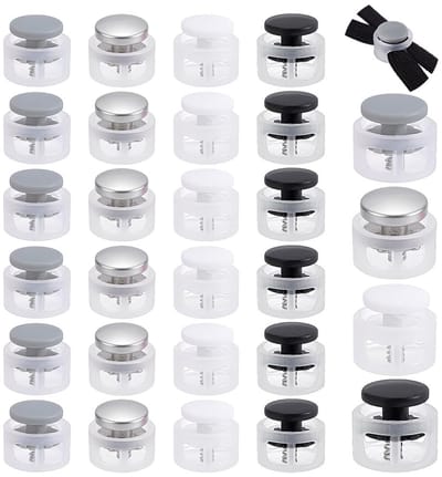 Dailygoods- Veerkoordslot 80 Stuks - Trekkoord Stopsluiting - Kunststof - 4 Kleuren - 16,5 mm - Geschikt voor Tassen/Rugzakken - Koordslot