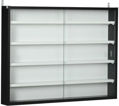 Bresht Vitrinekast - Vitrinekast met glas - Vitrine - Display kast - Glazen schuifdeuren - 4 verstelbare planken -