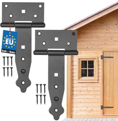 Set van 2 kruishangers 150 mm voor tuindeur - Poedercoating