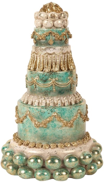 Baroque - Decoratief beeld of figuur - Decoratie Taart 27,5 cm - Blauw - Resin - 27.5x1717 - Polyresin
