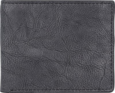 FOSSIL Leren Portemonnee Steven FPW Bifold Wallet Slate Black Donkergrijs
