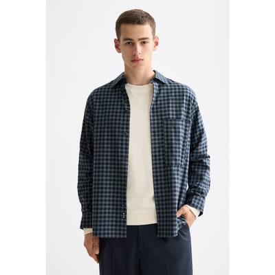 Scotch & Soda Lightweight Flannel Checked Shirt Sky Captain Check Taglia: M | Camicie Casual Outlet | Uomo