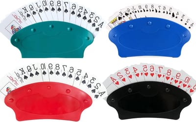 Pack of 4 Playing Card Holders - Card Holder voor Kinderen - Hands-Free - Card Stand - Opslag voor Speelkaarten voor Volwassenen - Kinderen - Ouderen (Speelkaarten Niet Inbegrepen)