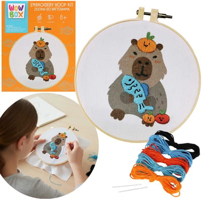 sarcia.eu Wow Box - Capybara Lunch Time borduurpakket - 8+ jaar - creatieve set