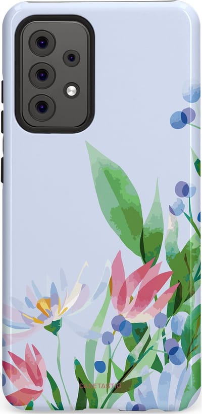 Casetastic hoesje geschikt voor Samsung Galaxy A52 (2021) 5G / Samsung Galaxy A52 (2021) 4G - Dubbellaagse bescherming - Dromen in pastel - Fashion Case - Lichtgrijs Mintgroen