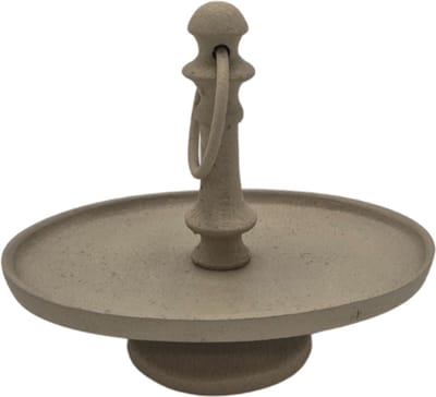 Deco4yourhome® - Etagere - Beige - Ovaal - Aluminium - 19cm