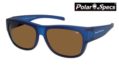 Polar Specs® Overzet Zonnebril PS5096 – Mat donker Blauw – Polariserend Bruin standaard Cat.3 – Large – Unisex