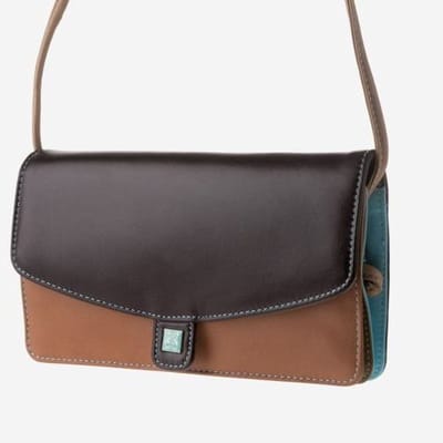 Dudubags - bruin donker - leder - maat STUK