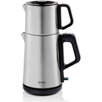 Arzum Teacharm Elektrische Theepot AR3143-0600 | Inox - 1.8L + 1.0L - Led-indicator - 360° basis - 2200W