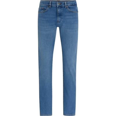 Boss Slanke herenjeans met 5 zakken (Turquoise/Aqua)