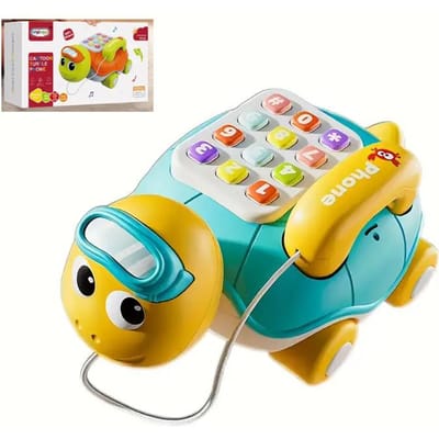 Muzikale Schildpad Kruipende baby Speelgoed Interactieve Baby Telefoon Speelgoed met Piano Muziek Lichten Peuters Vroege Ontwikkeling Educatief Speelgoed