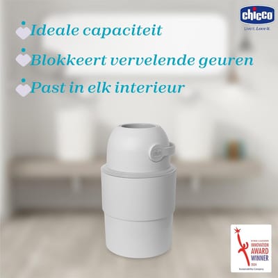 Luieremmer - Afvalbak Luiers - Geurvrij Houden - Geen Navullingen Nodig - 30 Luiers Capaciteit - Grijs