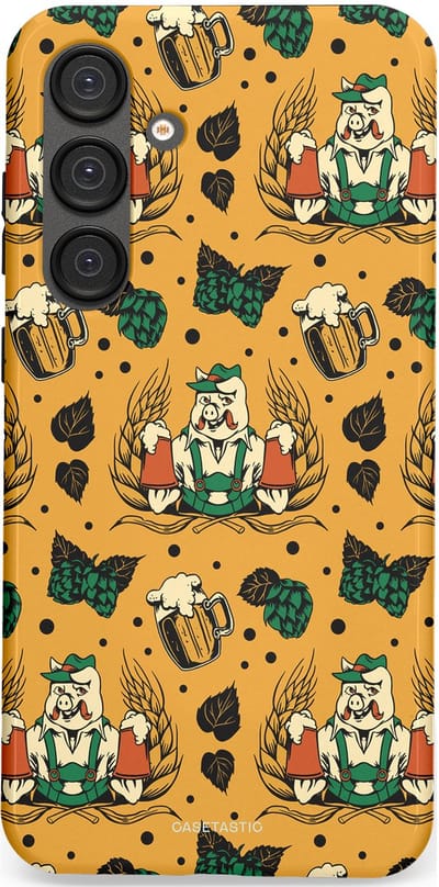 Casetastic hoesje geschikt voor Samsung Galaxy S25 Plus - Dubbellaagse bescherming - Oktoberpret - Fashion Case - Goud Taupe Donkergroen Donkergrijs