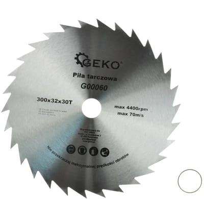 GEKO Zaagblad houtbewerking - 300 mm - 30 tanden - Staal - Voor doe-het-zelf en constructie