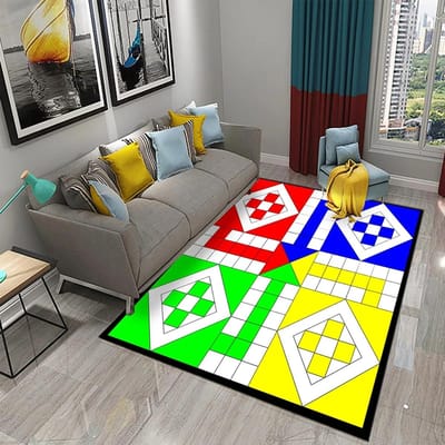 Internationaal Schaken Vliegend Schaken Tapijt Kind Speelmat Kinder Tapijt Gebiedskleden Slaapkamer Woonkamer Vloermat Antislip Kleden 40x60cm